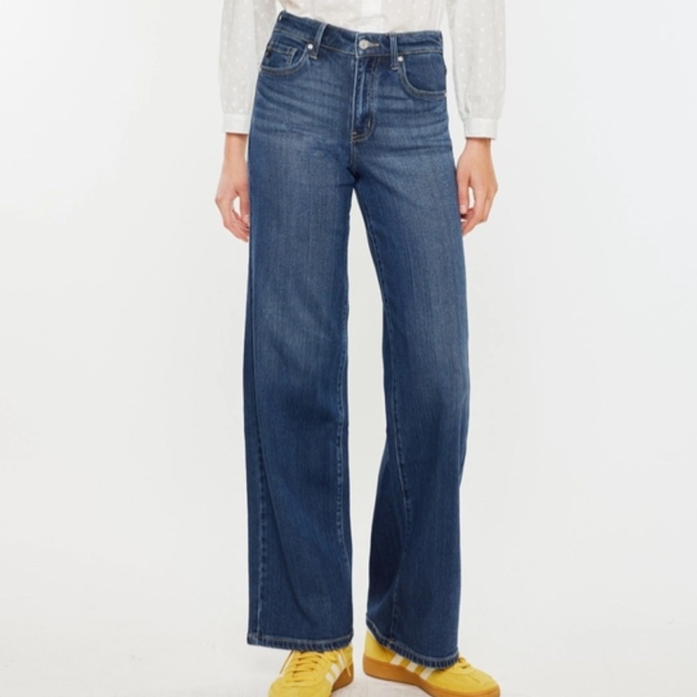 KanCan High Rise Wide Leg Jeans - KC9425D